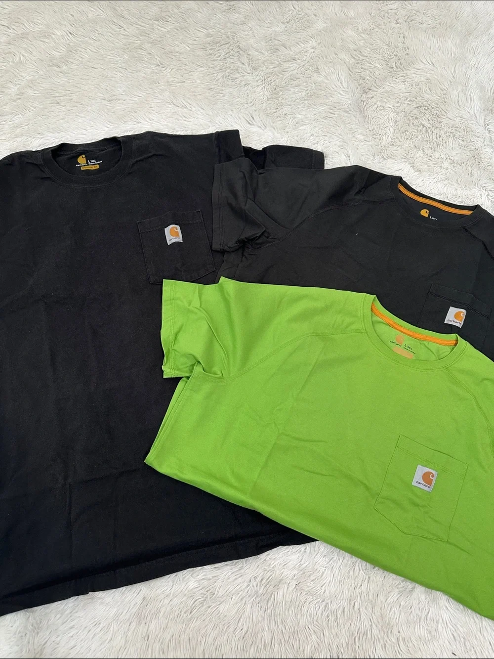🥕 Bundle of 3 Carhartt Relaxed Fit T-Shirts Size L Tall